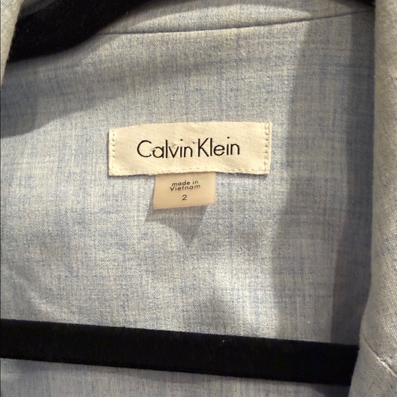 Calvin Klein Sky Blue Moto Wrap Mini Dress - Picture 8 of 10